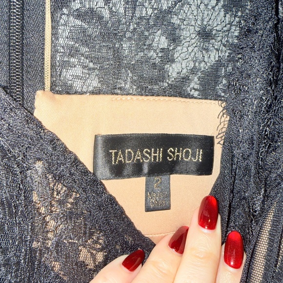 Tadashi Shoji Chantilly Black Lace Cocktail Dress - Picture 5 of 5